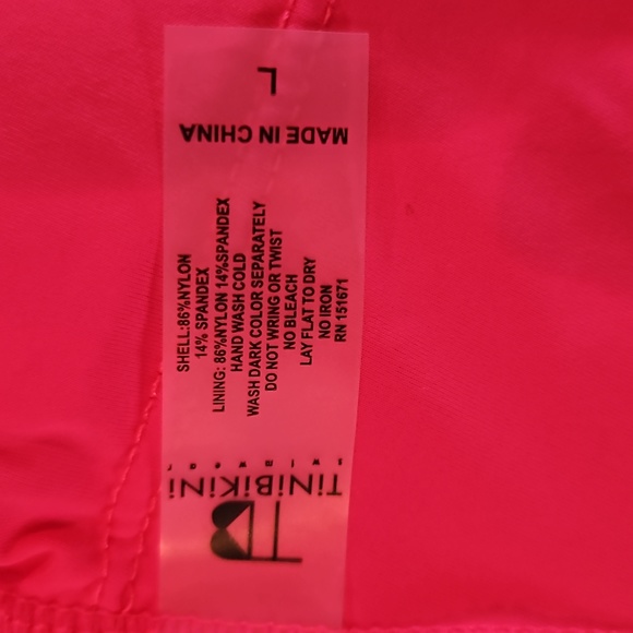 TINIBIKINI One Piece Swimwear Coral Fire Color Strappy Cut Out Style 7230 SW SzL - Picture 11 of 11